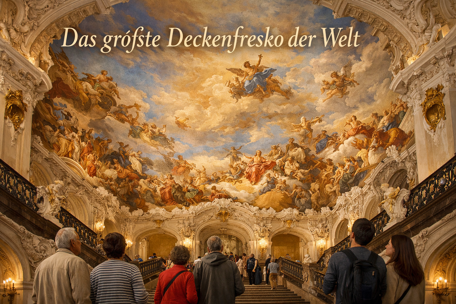 Residenz Würzburg 1 Detailed () image showing the breathtaking Treppenhaus (grand staircase) of the Würzburg Residenz interior, featuring the