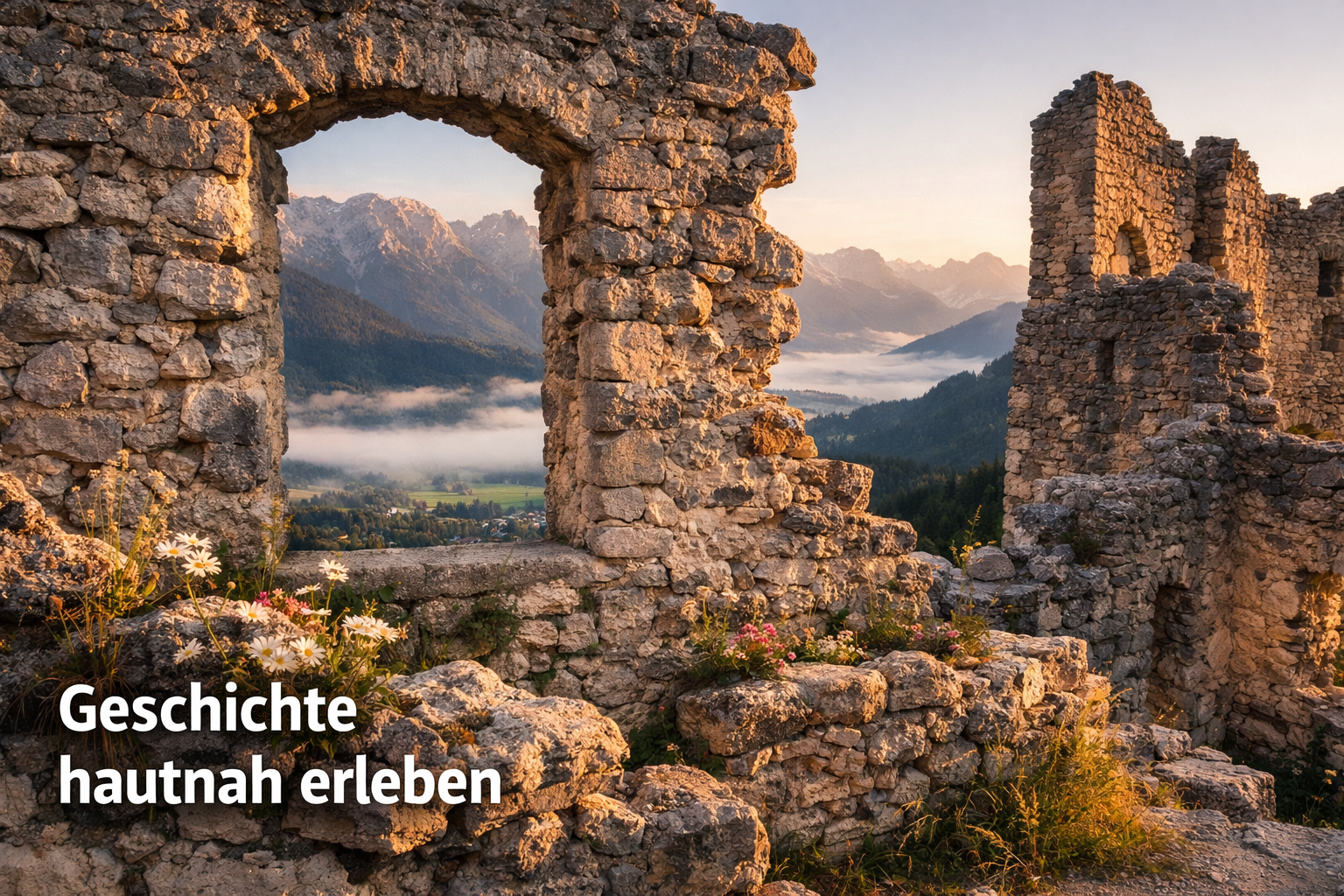 Burgruine Werdenfels 1 () editorial image showing close-up stone ruins of Burgruine Werdenfels castle walls with weathered medieval masonry, arched