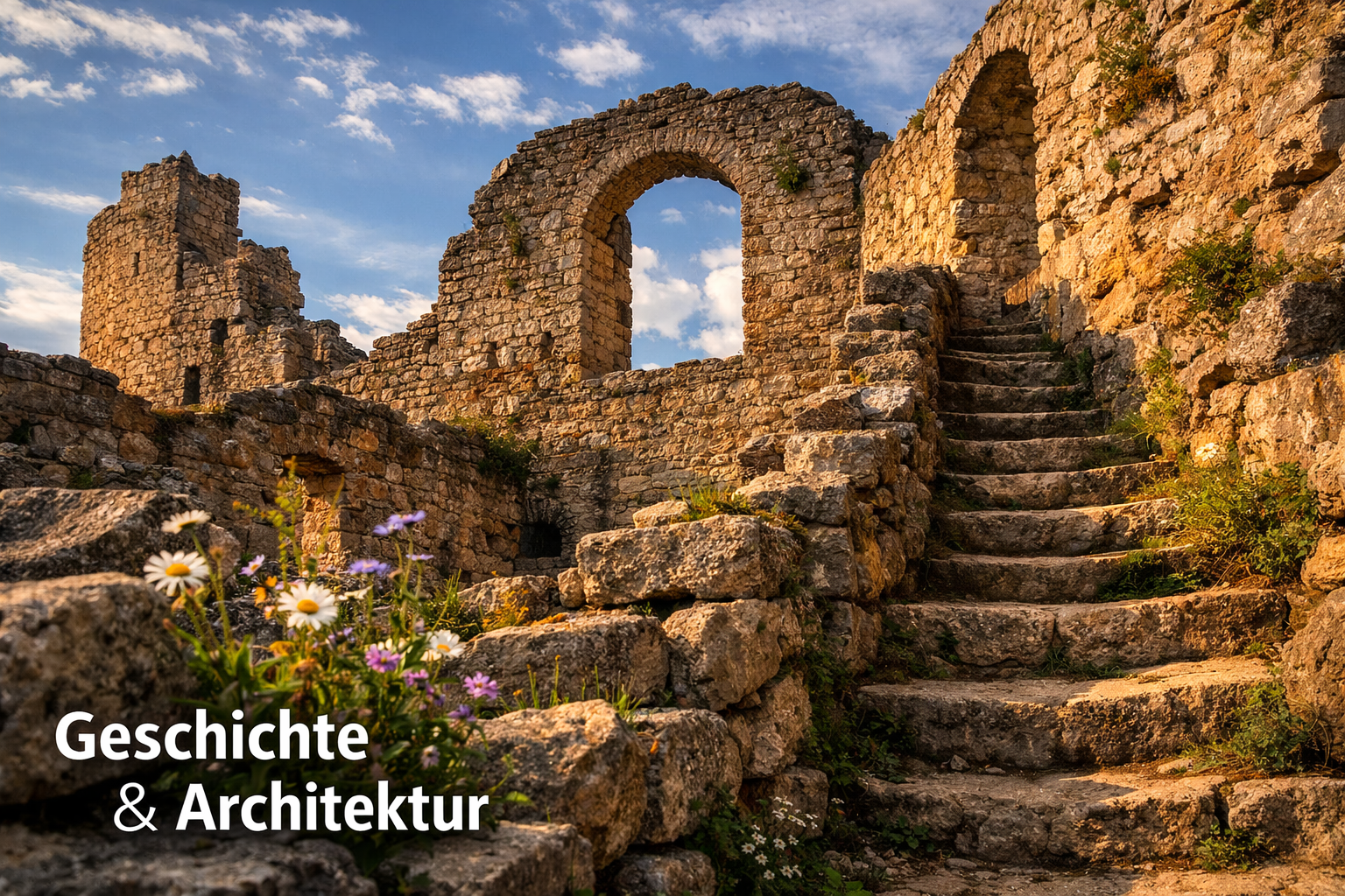 () editorial image showing the ancient stone walls and crumbling towers of Burgruine Donaustauf up close, weathered medieval