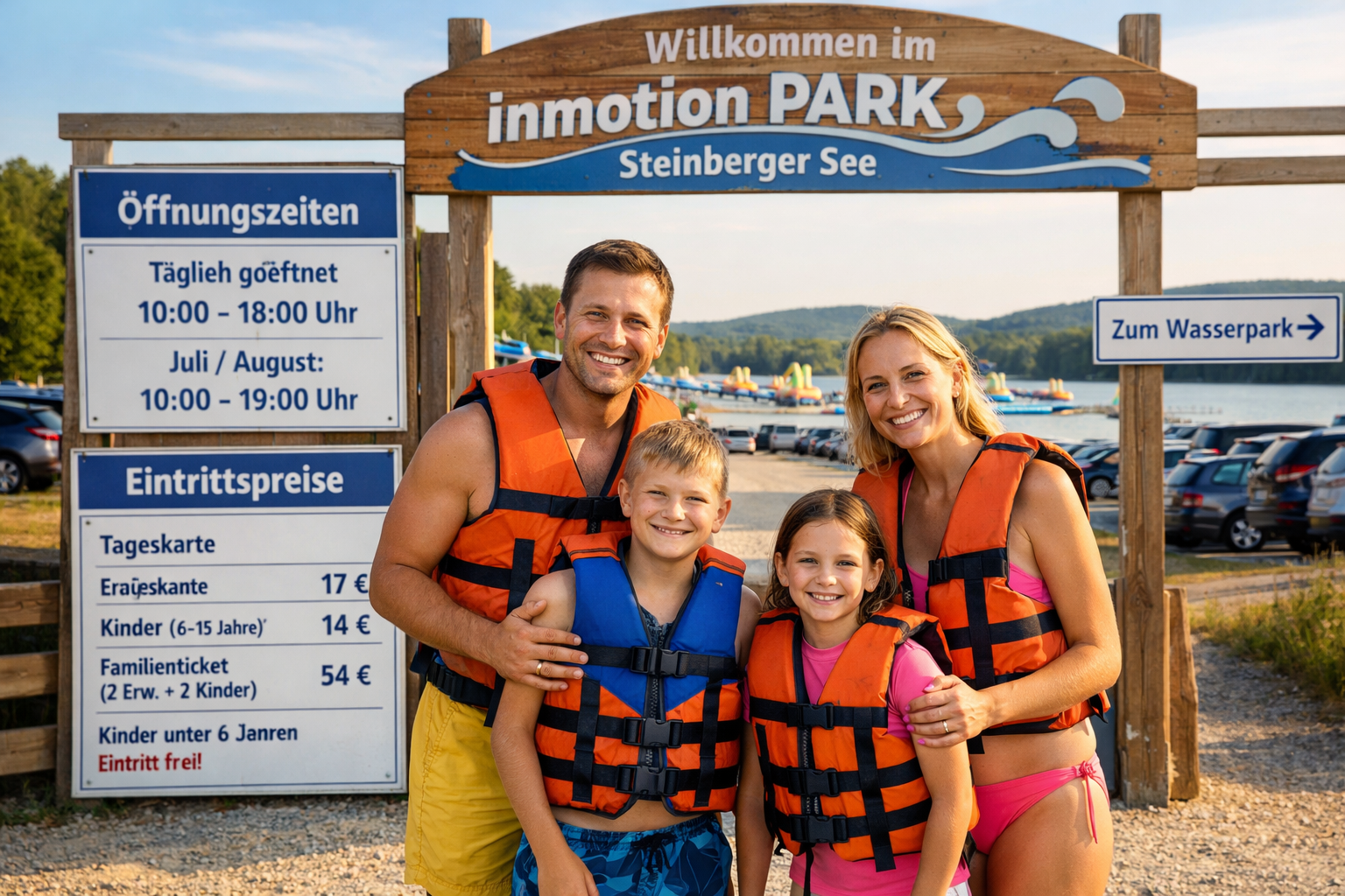 inmotion PARK Steinberger See (Steinberg am See) 2 () practical visitor information visual for inmotion PARK Steinberger See Steinberg am See: a friendly family at the